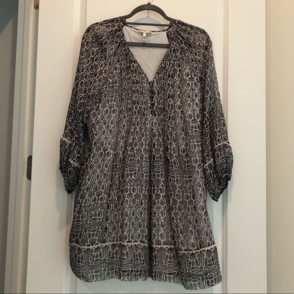 Joie | Sevigny Printed Silk Dress - Pink, Blue, Green and White - Picture 10 of 13